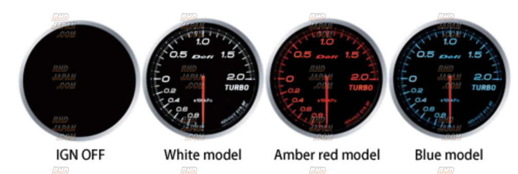 Defi Link Advance BF Tachometer Gauge 9000RPM 80mm - White - RHDJapan
